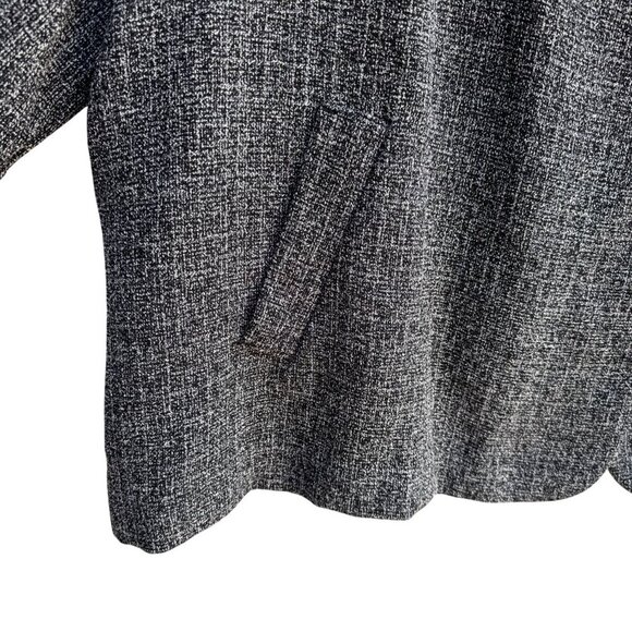 Studio 1940 Womens Plus Size Gray Scoop Neck Two Button Tweed Blazer Jacket 26W - Picture 7 of 10